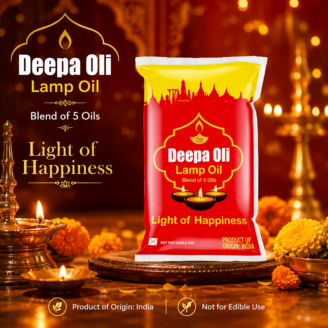 GOLD COIN Lamp Oil 1L Pouch for Havan, Vilakku, and Deepam – Non-Edible Puja Oil Product of India Buy online