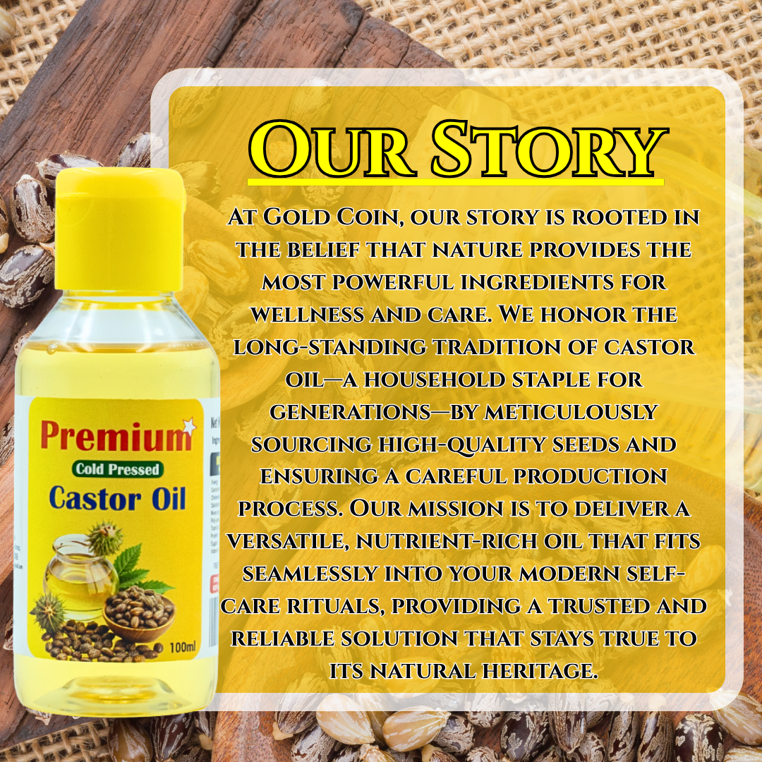 GOLD COIN Oils cold pressed castor oil for joint and muscle pain relief Ayurvedic therapeutic massage