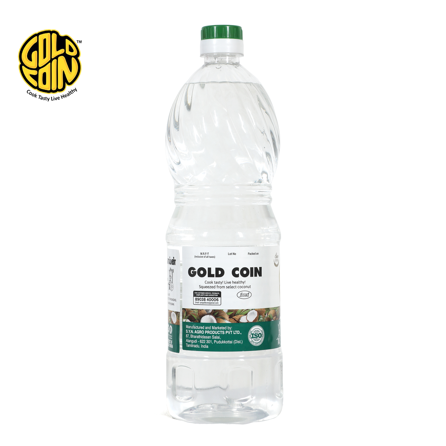 GCOCO-1L GOLD COIN Oils cold pressed virgin coconut oil 1l mara chekku ennai shop now