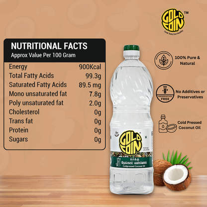 natural coconut oil for frying and traditional south indian cooking