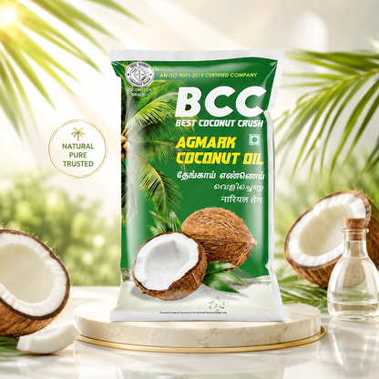 Agmark Certified 100% Pure Edible Coconut Oil – No Preservatives, No Artificial Additives, FSSAI Approved