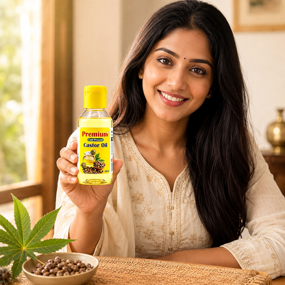 GOLD COIN Cold pressed castor oil 100ml for eyelash growth, eyebrow density and nail care online shop