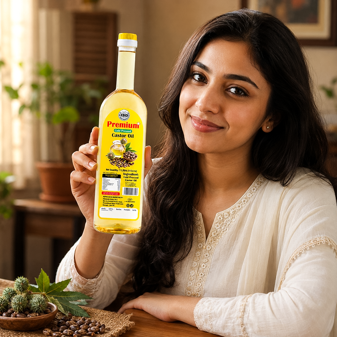 Cold pressed castor oil for eyelash growth, eyebrow density and nail cuticle care
