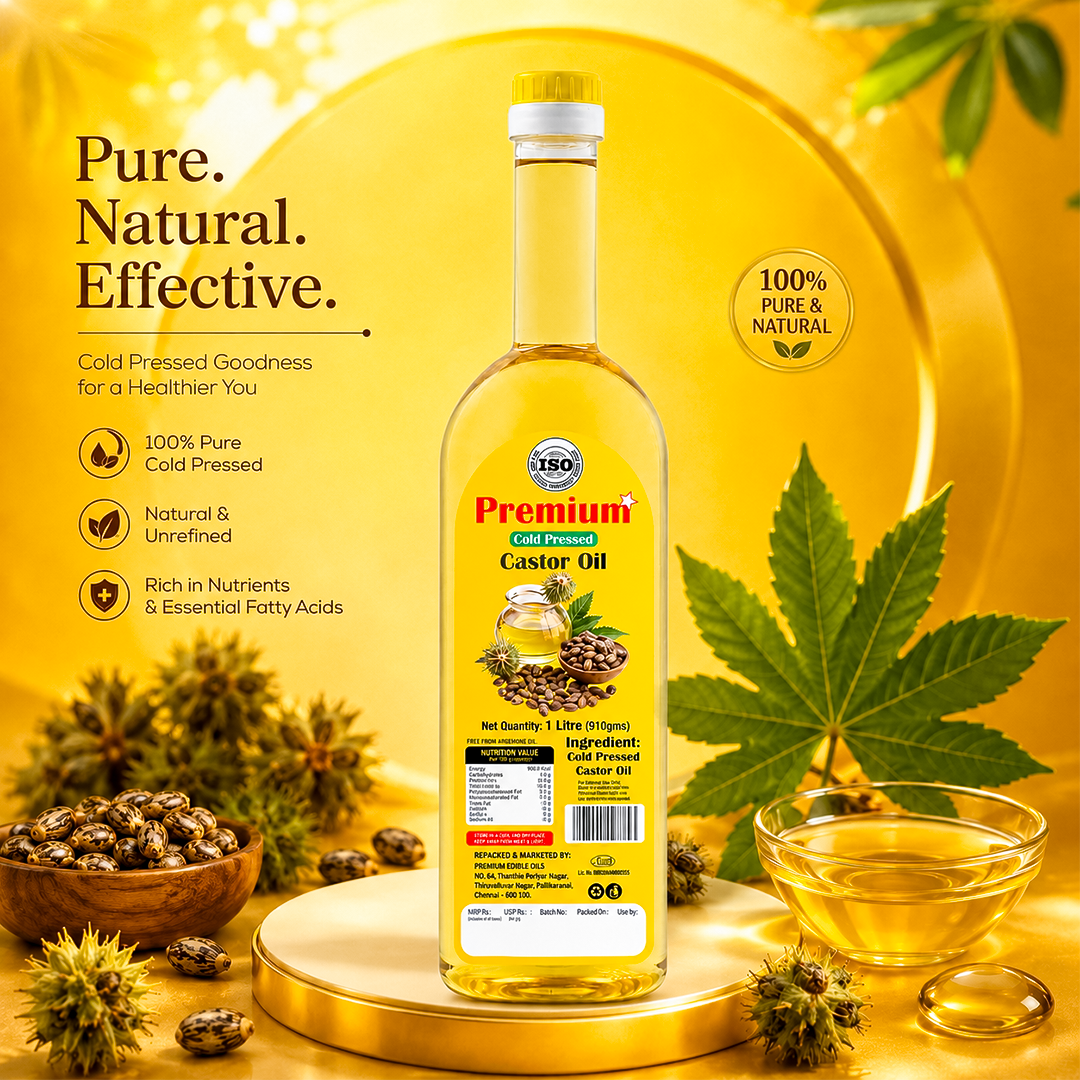 GOLD COIN Castor oil for skin moisturising, navel massage and stretch mark care