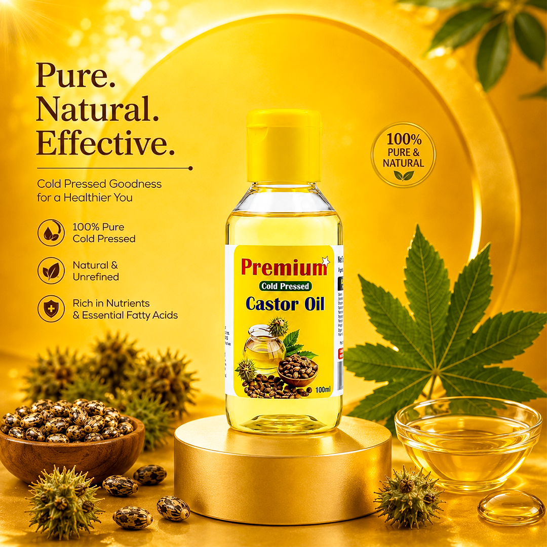 GOLD COIN Castor oil 100ml travel size for skin moisturising, navel massage and spot care buy online