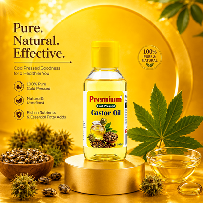 GOLD COIN Castor oil 100ml travel size for skin moisturising, navel massage and spot care buy online