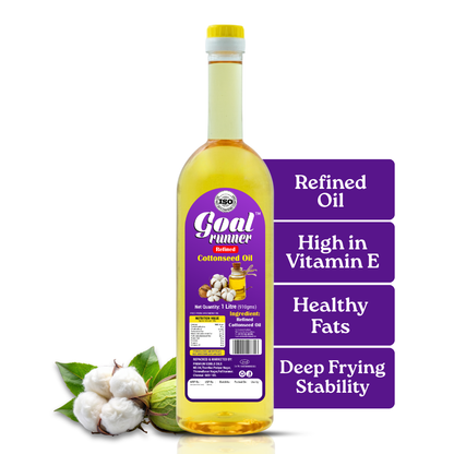 Pure heart-healthy cotton seed oil by GOLD COIN ideal for daily Indian cooking