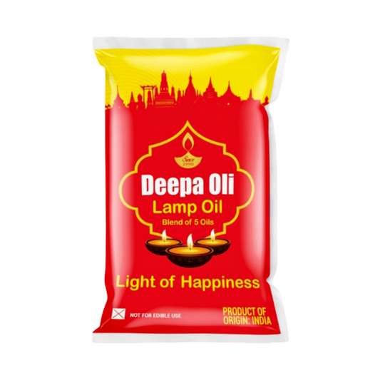 Deepa Oli Lamp Oil 1 Litre Pouch – Pooja Oil Blend of 5 Oils for Daily Puja and Diya Lighting