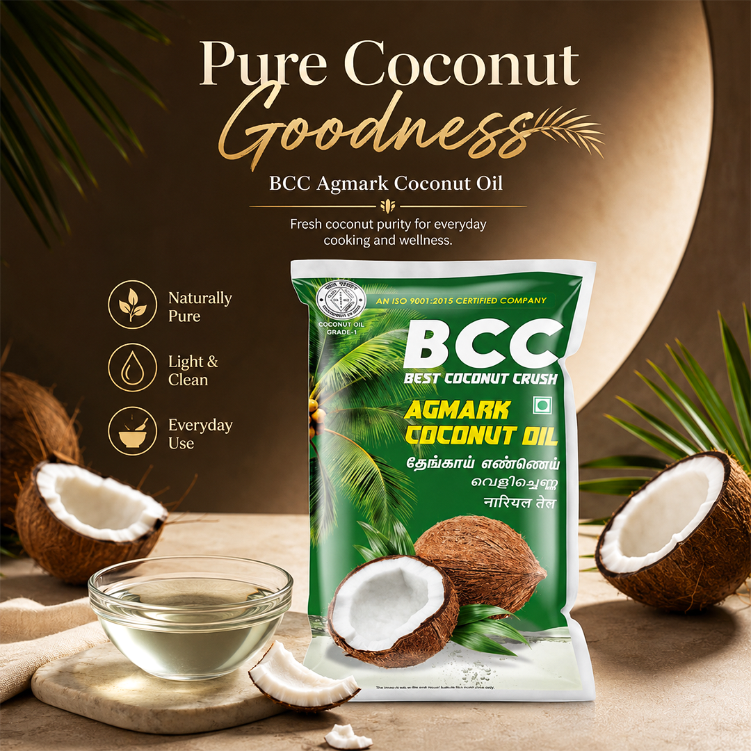 Pure Coconut Oil for South Indian Cooking – Ideal for Frying, Tempering, Sautéing with Natural Coconut Aroma