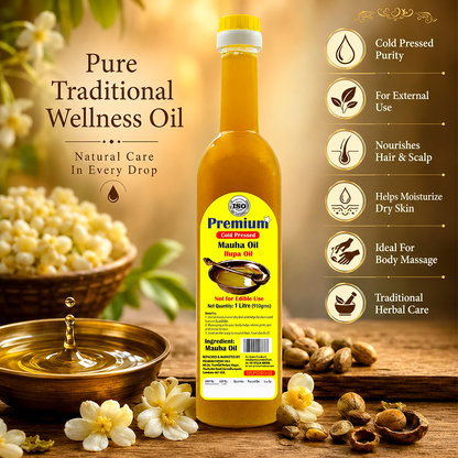 Mahua Oil for pooja diya lighting and ritual use — pure Ilupa oil for spiritual purposes