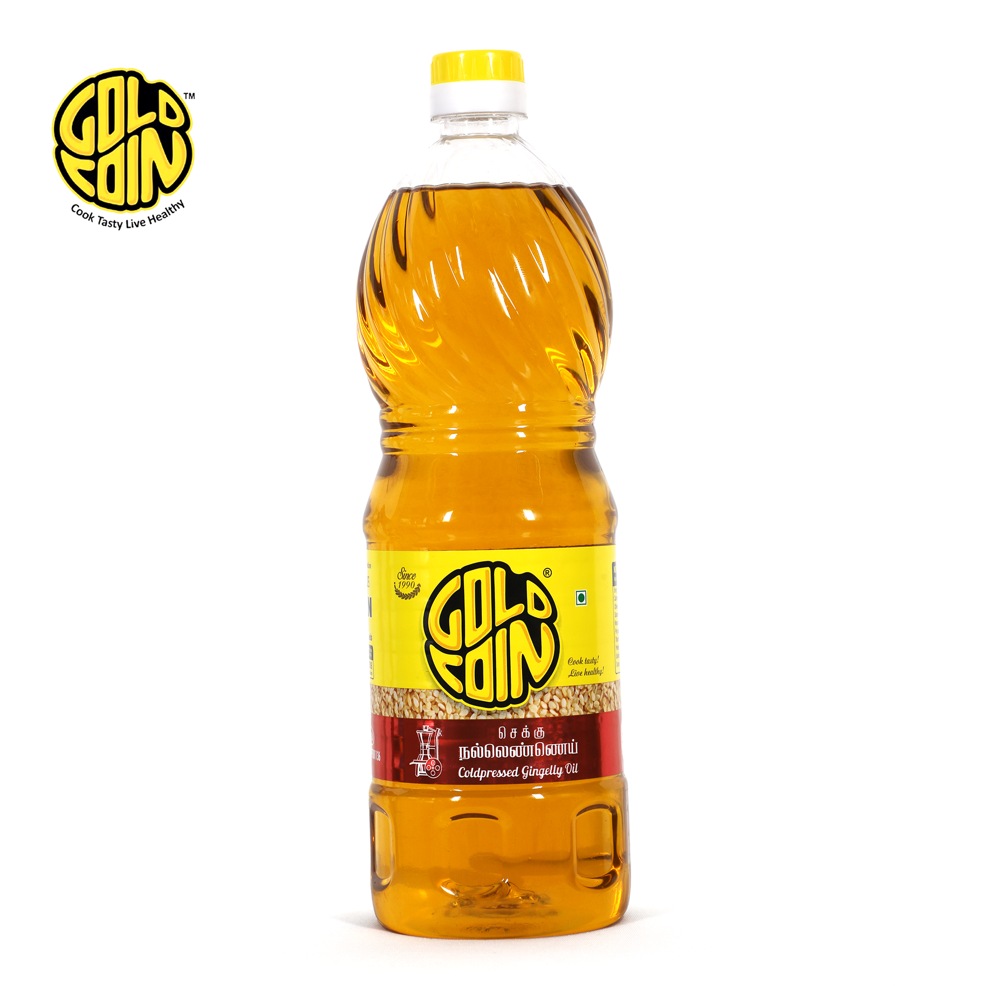 GOLD COIN Oils traditional cold pressed sesame oil 100 back label GCOSO-1L