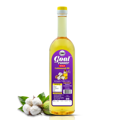 GOLD COIN Refined Cottonseed Oil 1L bottle front view on white background