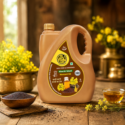 GOLD COIN Mustard Oil rich in Omega-3 ALA, cholesterol-free, 0 trans fat — healthy daily cooking oil