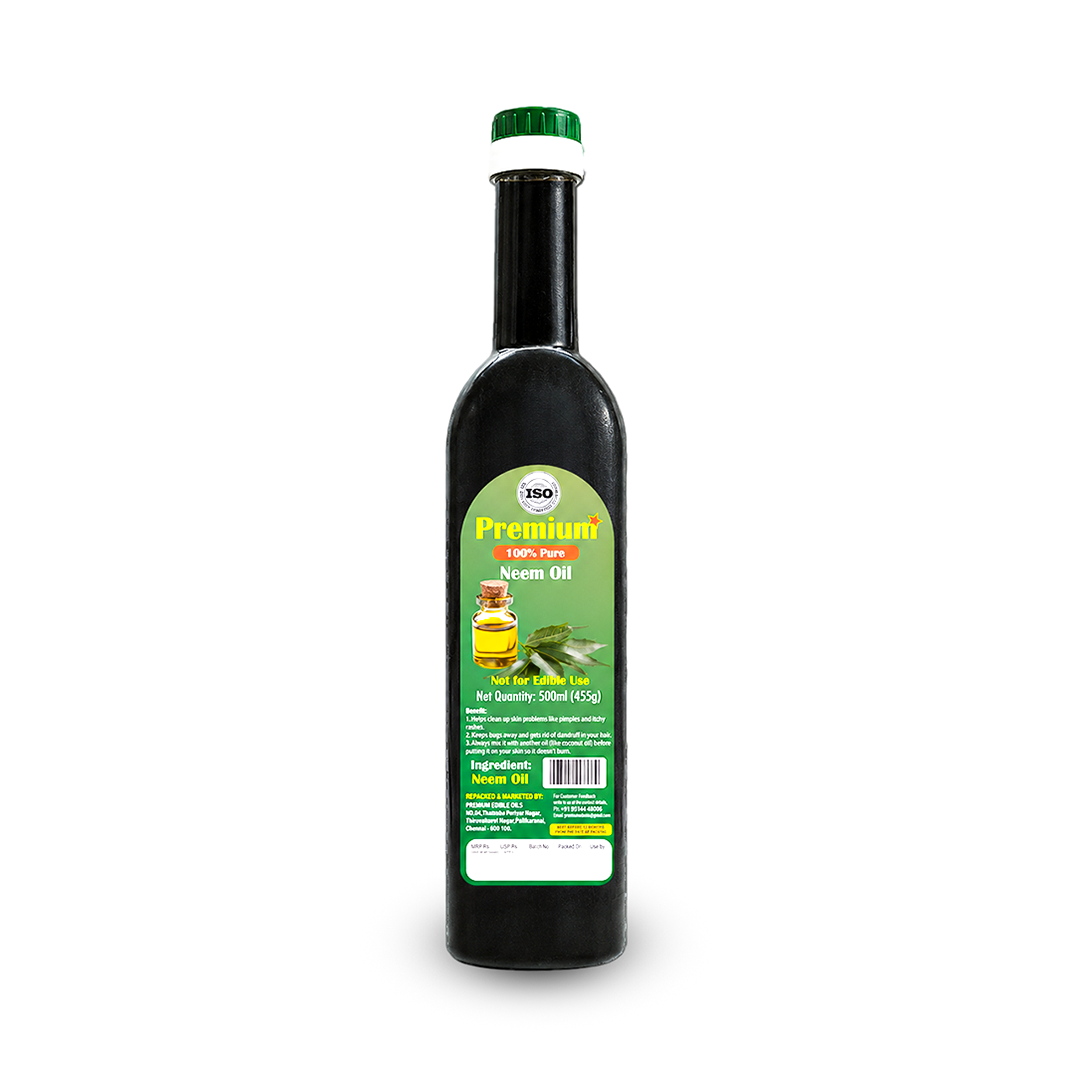 GOLD COIN pure cold pressed neem oil 500ml bottle for organic plant care