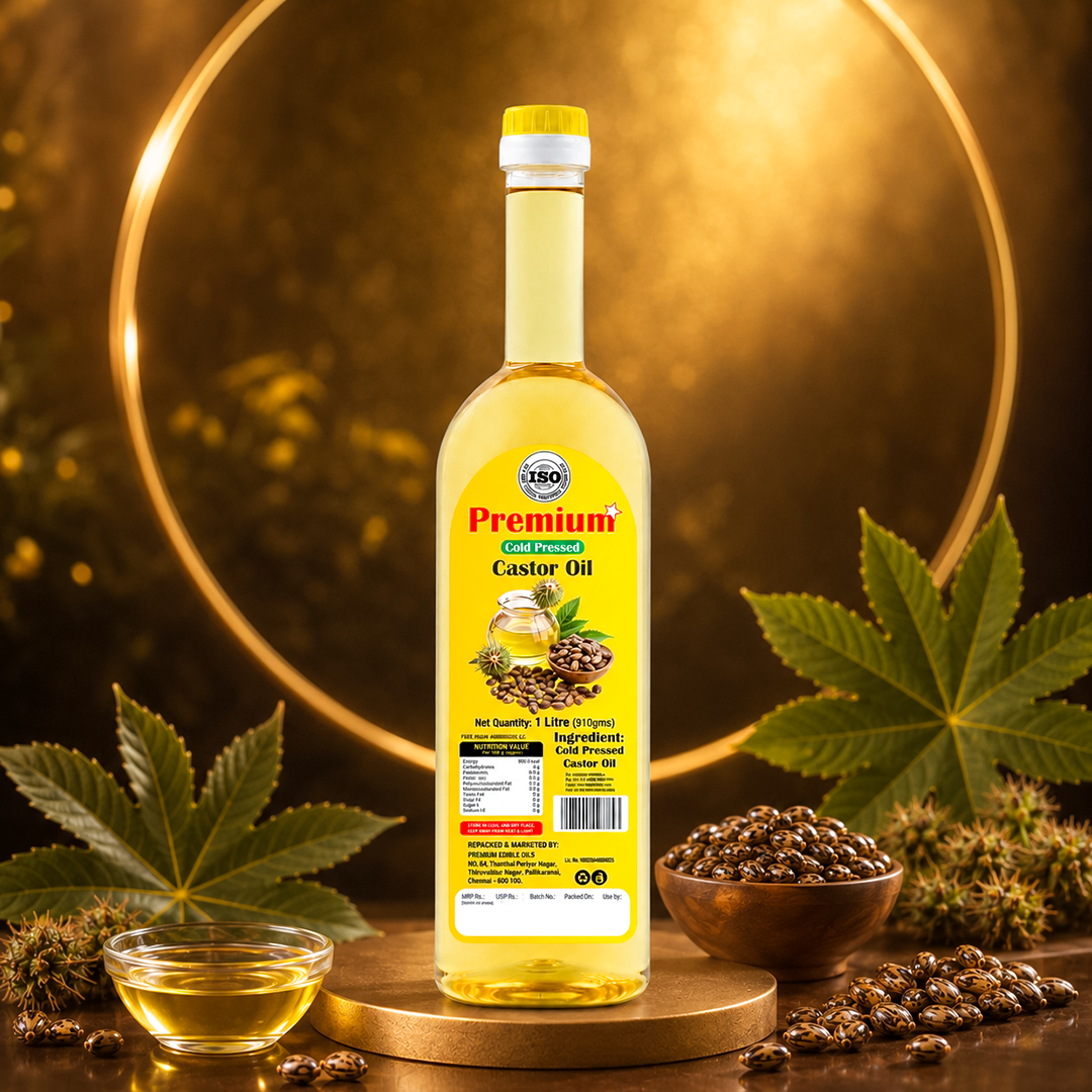 Wood pressed arandi castor oil for hair growth and scalp nourishment