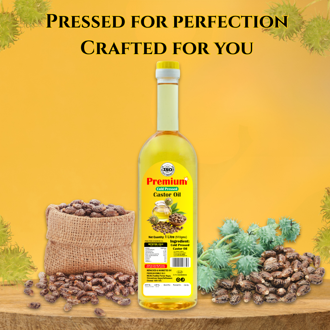 GOLD COIN Oils cold pressed castor oil for hair growth and scalp nourishment vitamin E arandi oil
