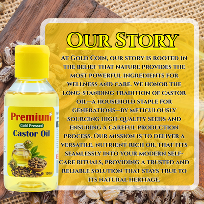 GOLD COIN Oils cold pressed castor oil for joint and muscle pain relief Ayurvedic therapeutic massage