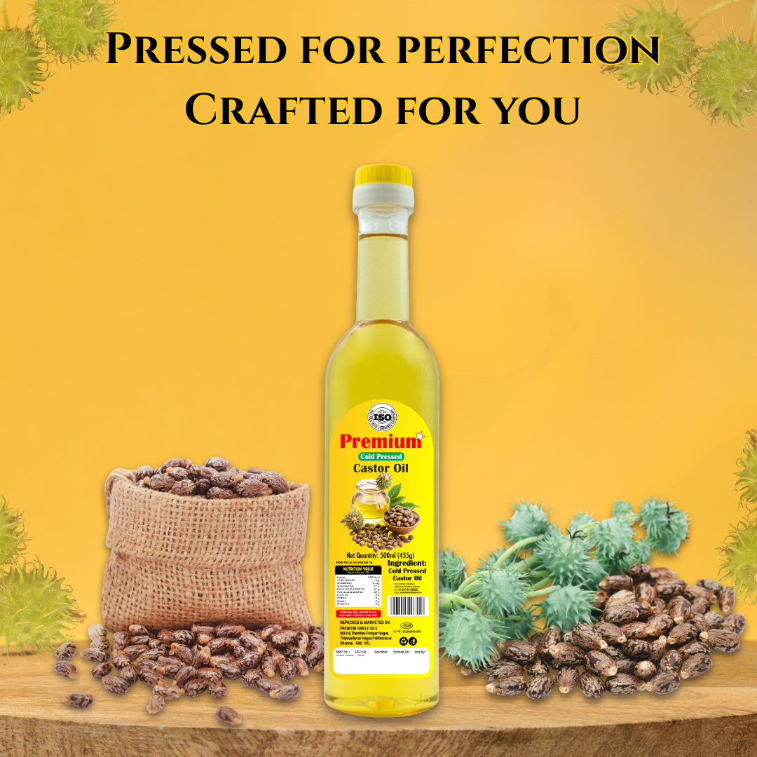GOLD COIN Oils cold pressed castor oil for hair growth and scalp nourishment vitamin E arandi oil