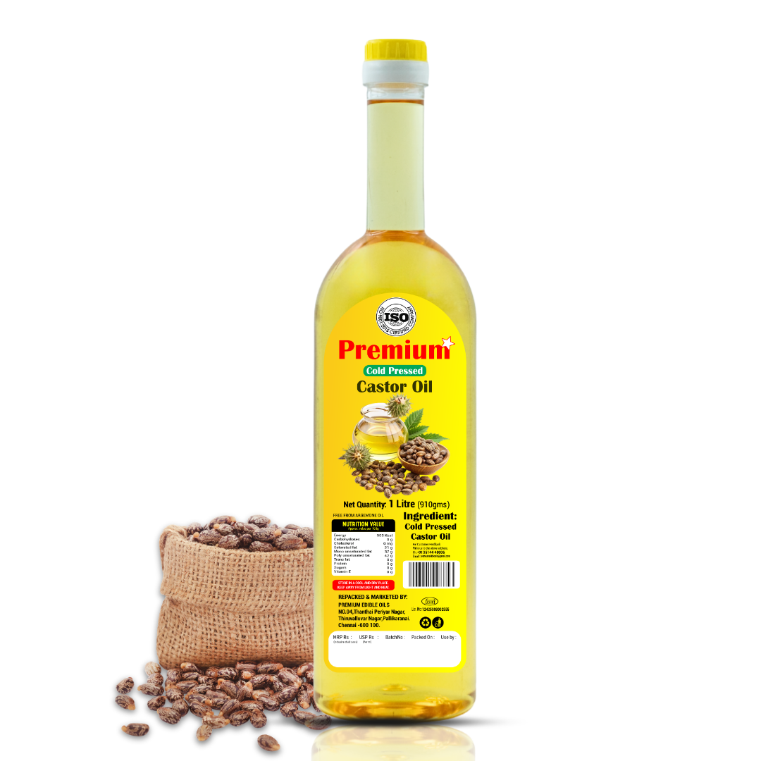 GOLD COIN Oils pure cold pressed castor oil 1 litre wood pressed hexane free arandi oil bottle