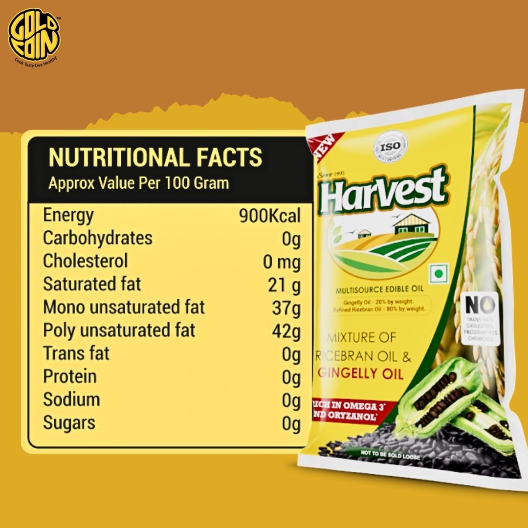 Healthy edible oil blend with MUFA PUFA for Indian kitchen use