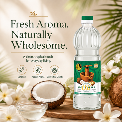 Cold pressed coconut oil rich in lauric acid and MCTs — heart healthy, immunity boosting, zero trans fat