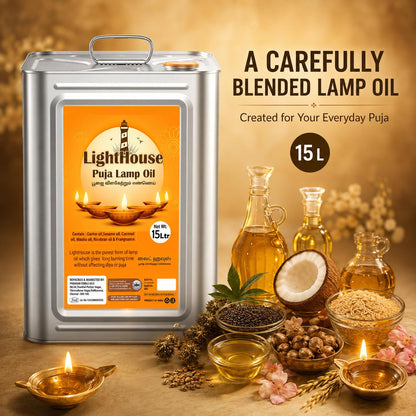 GOLD COIN pooja oil blend for bright and steady diya flame