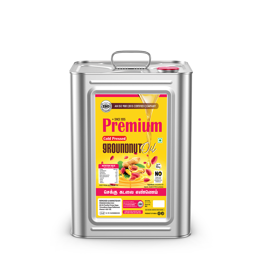 GOLD COIN Cold Pressed Groundnut Oil 15 litre pack