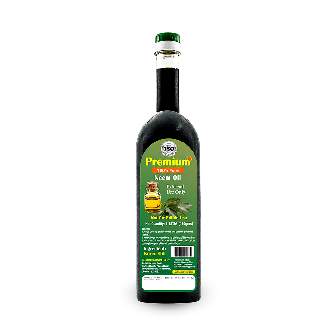 GOLD COIN pure cold pressed neem oil 1 litre bottle for plant care