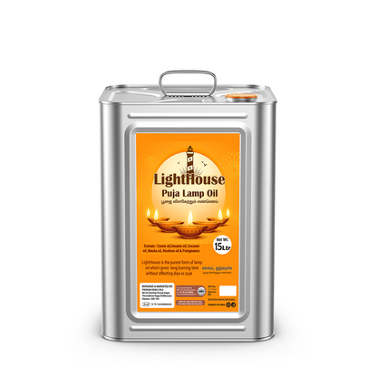 GOLD COIN Oils 15 litre lamp oil for daily pooja and diya lighting