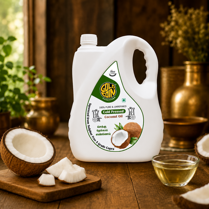 GOLD COIN 5L coconut oil benefits for cooking hair growth baby massage and oil pulling