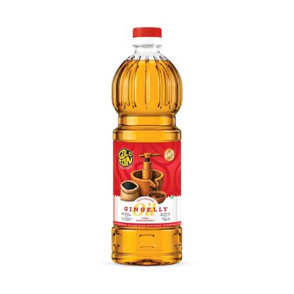 Gold Coin Cold Pressed Black Sesame Gingelly Oil 1L bottle — pure, unrefined Kachi Ghani wood pressed sesame oil