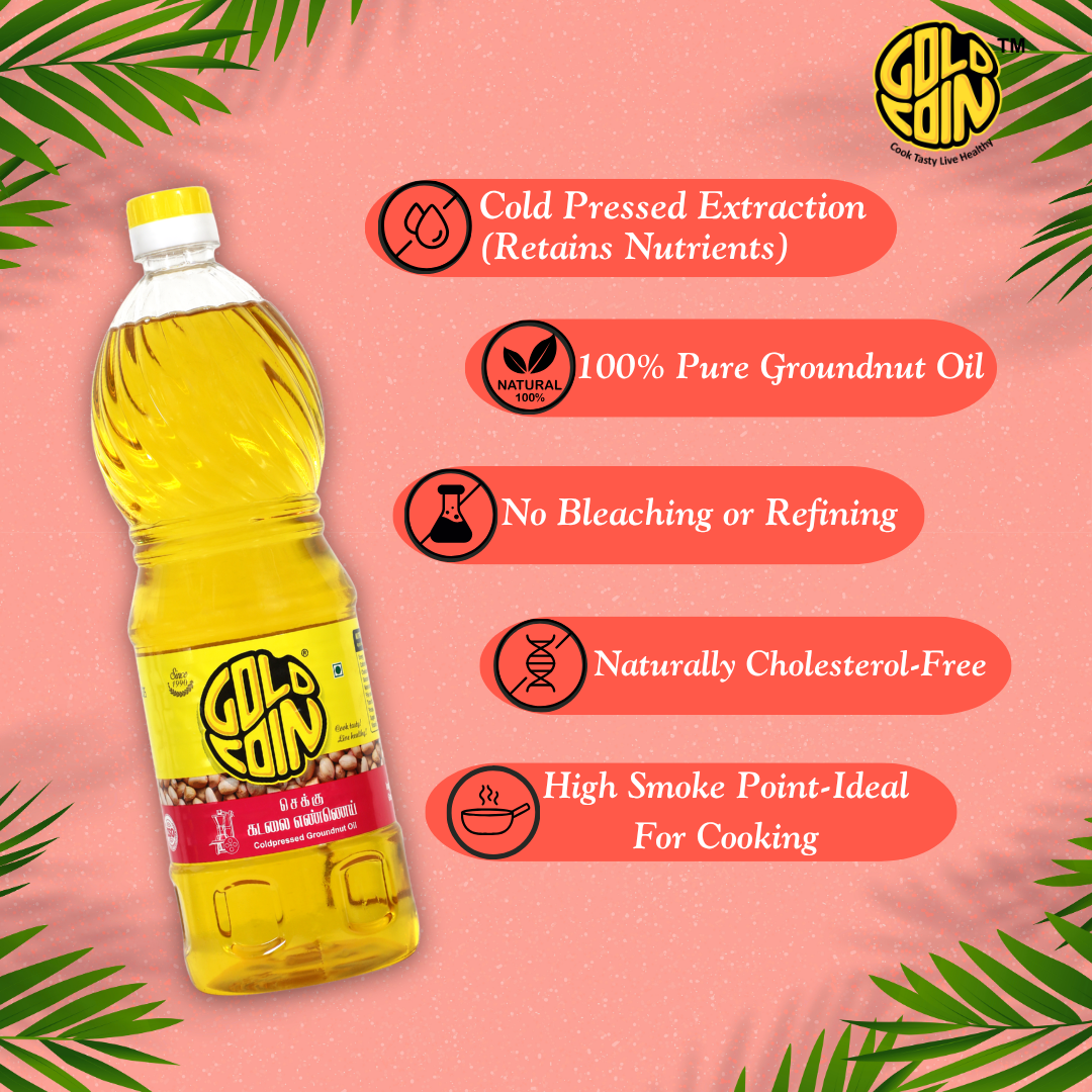 Natural unrefined groundnut oil with high smoke point GOLD COIN Oils