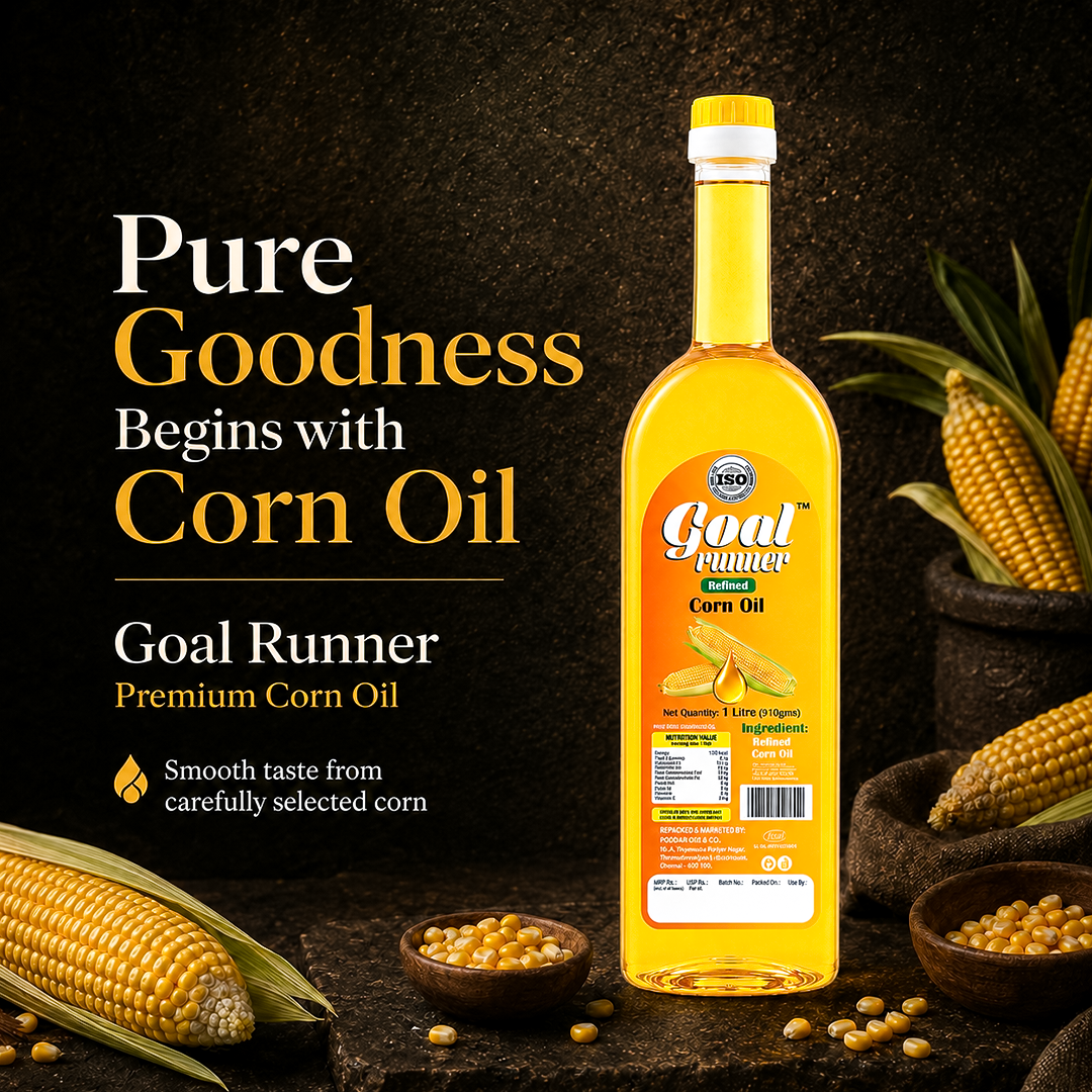 GOLD COIN Goal Runner Corn Oil benefits – light texture, clean taste, ideal for frying and sautéing buy online