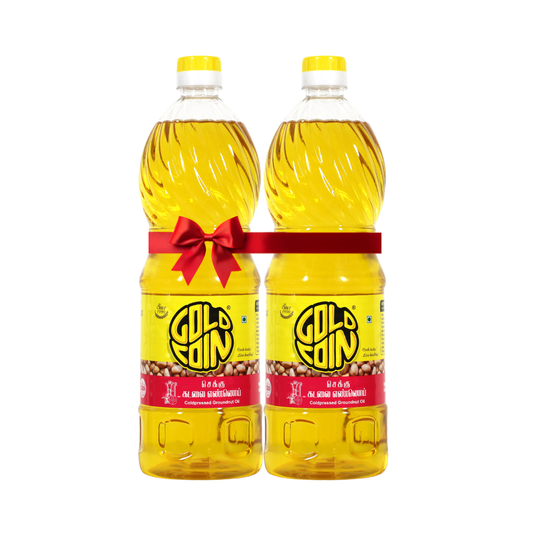 GOLD COIN Oils cold pressed groundnut oil combo pack for healthy cooking