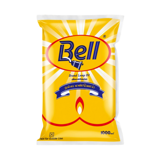 GOLD COIN Bell Brand lamp oil 1 litre pouch — pure deepam oil for daily pooja and diya lighting Shop now