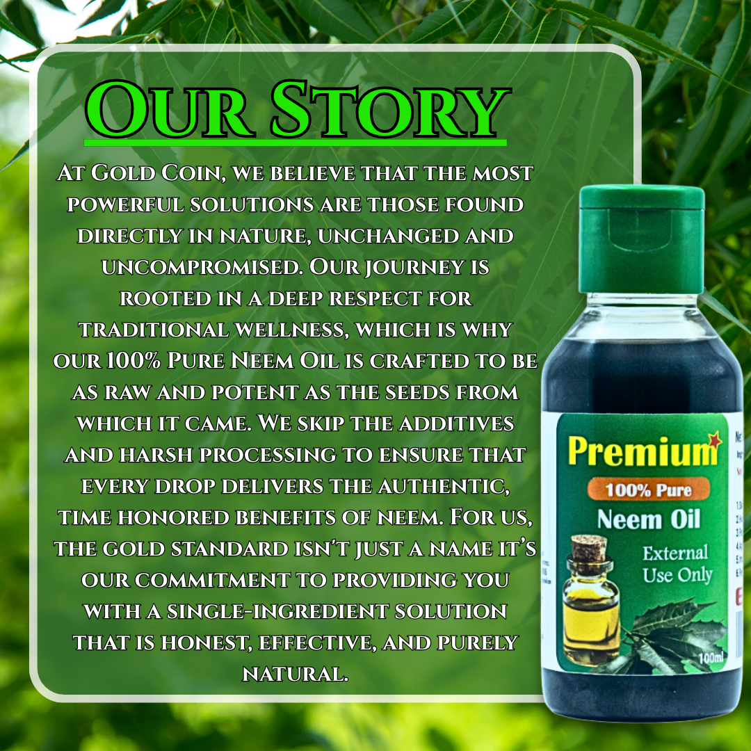 Ayurvedic neem oil with zero preservatives — multipurpose skin, hair, and nail care oil in large 100ml pack