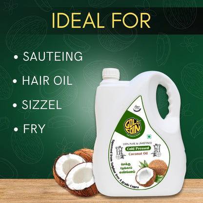 GOLD COIN Oils organic style coconut oil for cooking hair care and skin nourishment