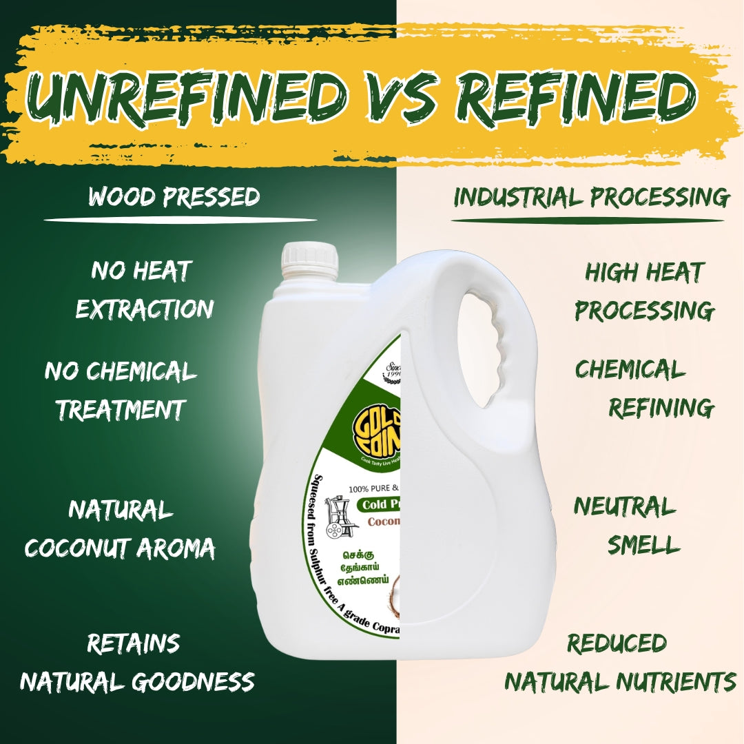 GOLD COIN Oils natural cold pressed coconut oil family pack 5 litre edible oil