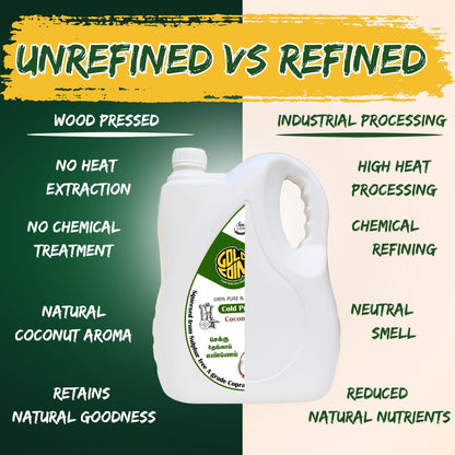 GOLD COIN Oils natural cold pressed coconut oil family pack 5 litre edible oil