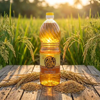 High smoke point refined rice bran oil for frying and sautéing