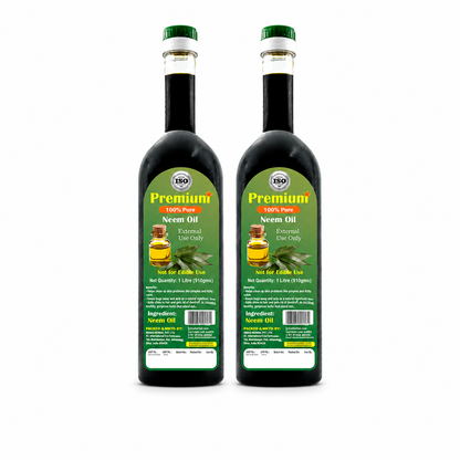 GOLD COIN cold pressed neem oil 1 litre bottle for organic plant care and pest control