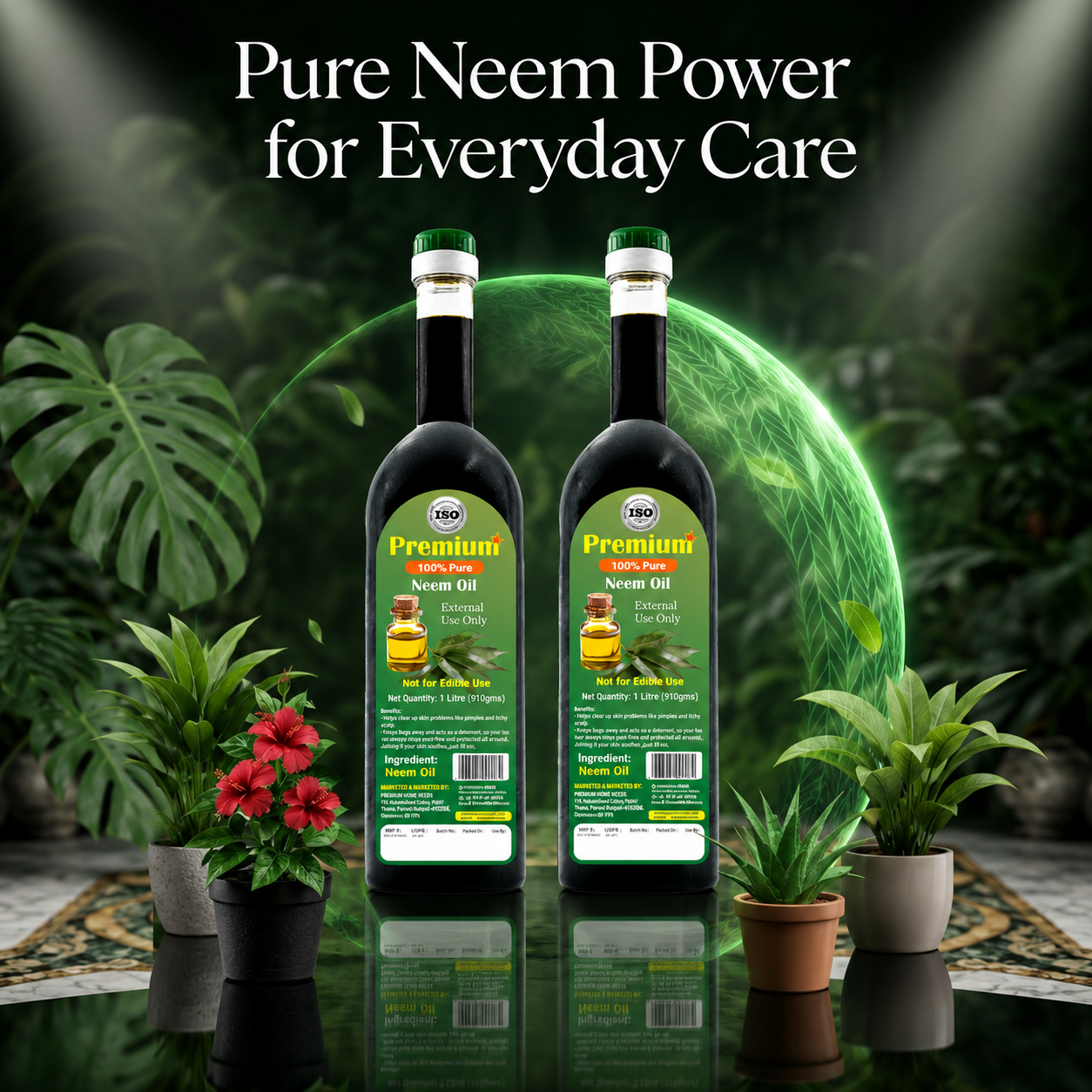 Neem oil benefits for plants including aphid mealybug whitefly protection and healthy foliage