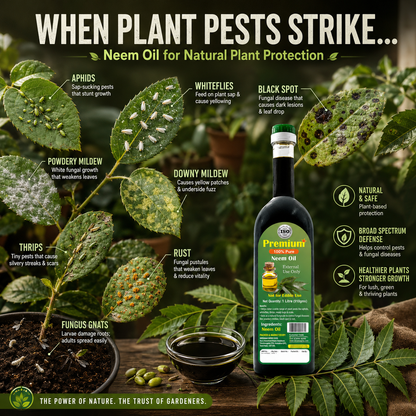 GOLD COIN cold pressed neem oil 1 litre bottle for organic plant care and pest control Shop Now