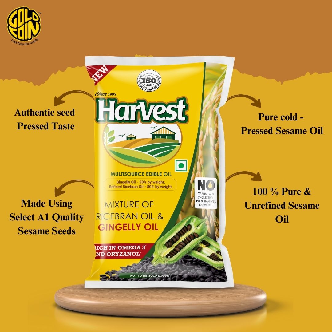 Heart healthy cooking oil with omega 3 and oryzanol GOLD COIN Oils