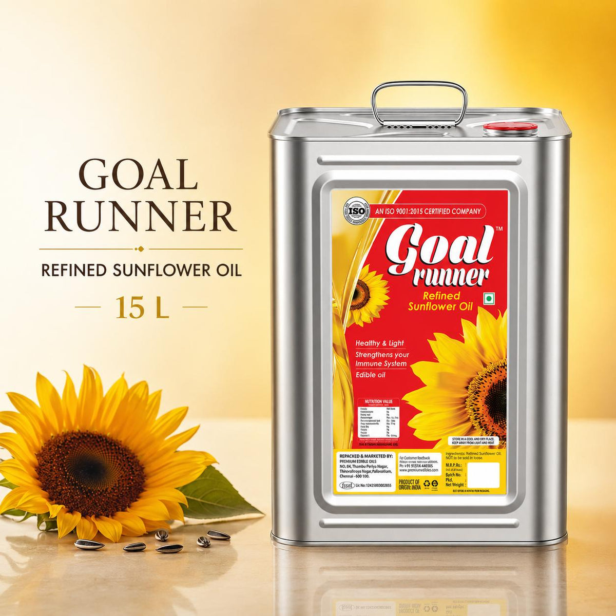 GOLD COIN Sunflower Oil for Indian Cooking