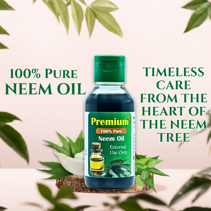 Freshly extracted neem oil for acne, dark spots, and dry skin relief — GOLD COIN Oils 100ML ayurvedic formula