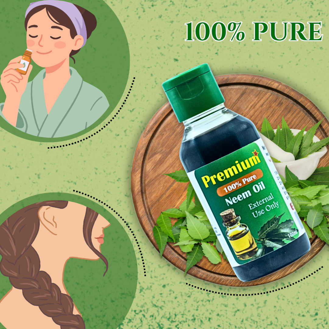 Neem oil for hair growth and dandruff control — deeply nourishing scalp treatment oil by GOLD COIN Oils