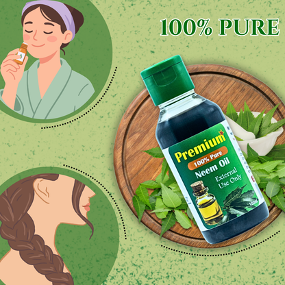 Neem oil for hair growth and dandruff control — deeply nourishing scalp treatment oil by GOLD COIN Oils