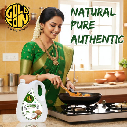GOLD COIN Oils pure coconut oil cold pressed unrefined multipurpose edible oil