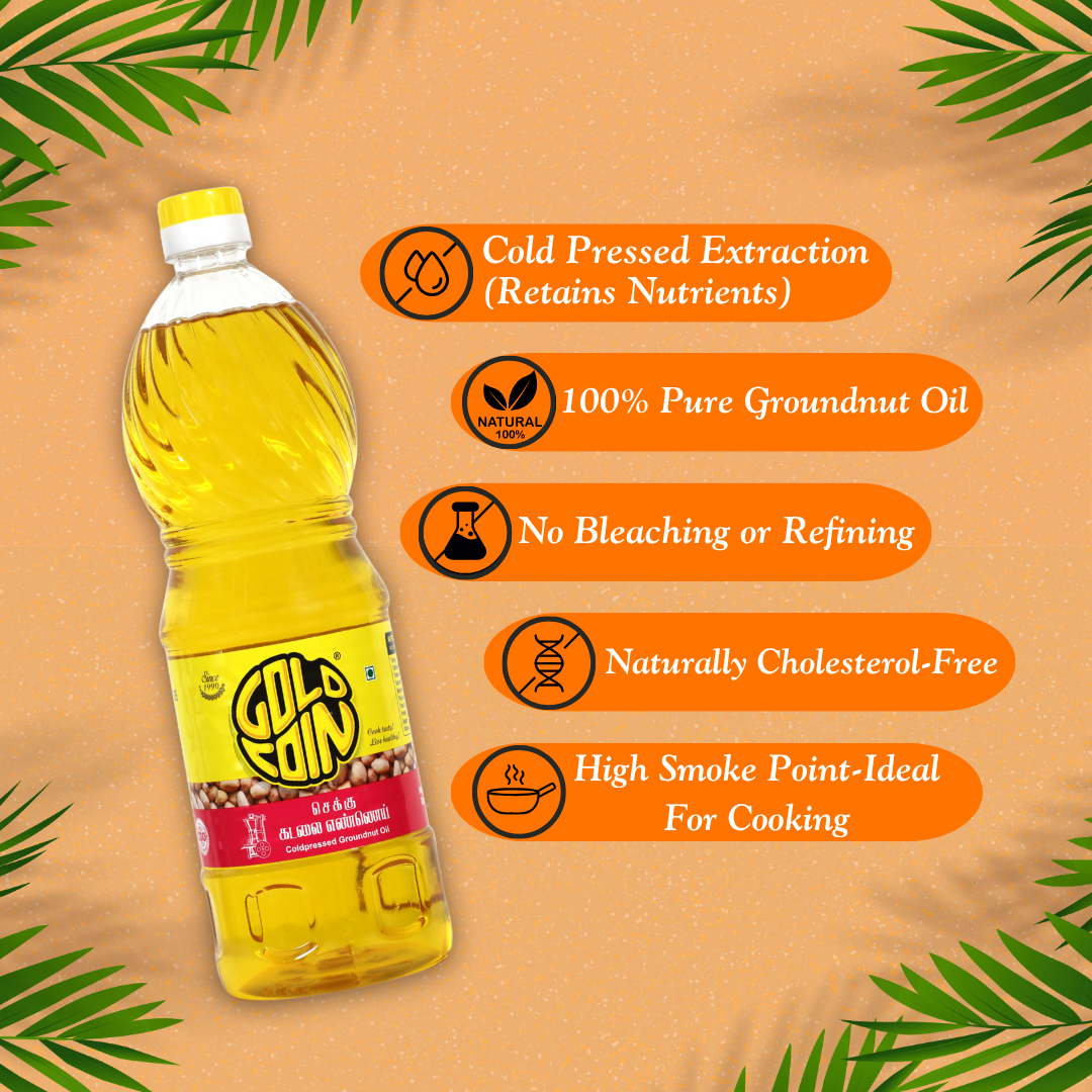 Healthy sesame cooking oil for dosa sambar and South Indian recipes